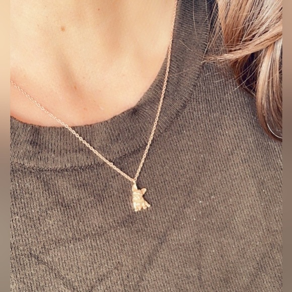 Rose Gold Dainty Bulldog Necklace - Picture 15 of 15